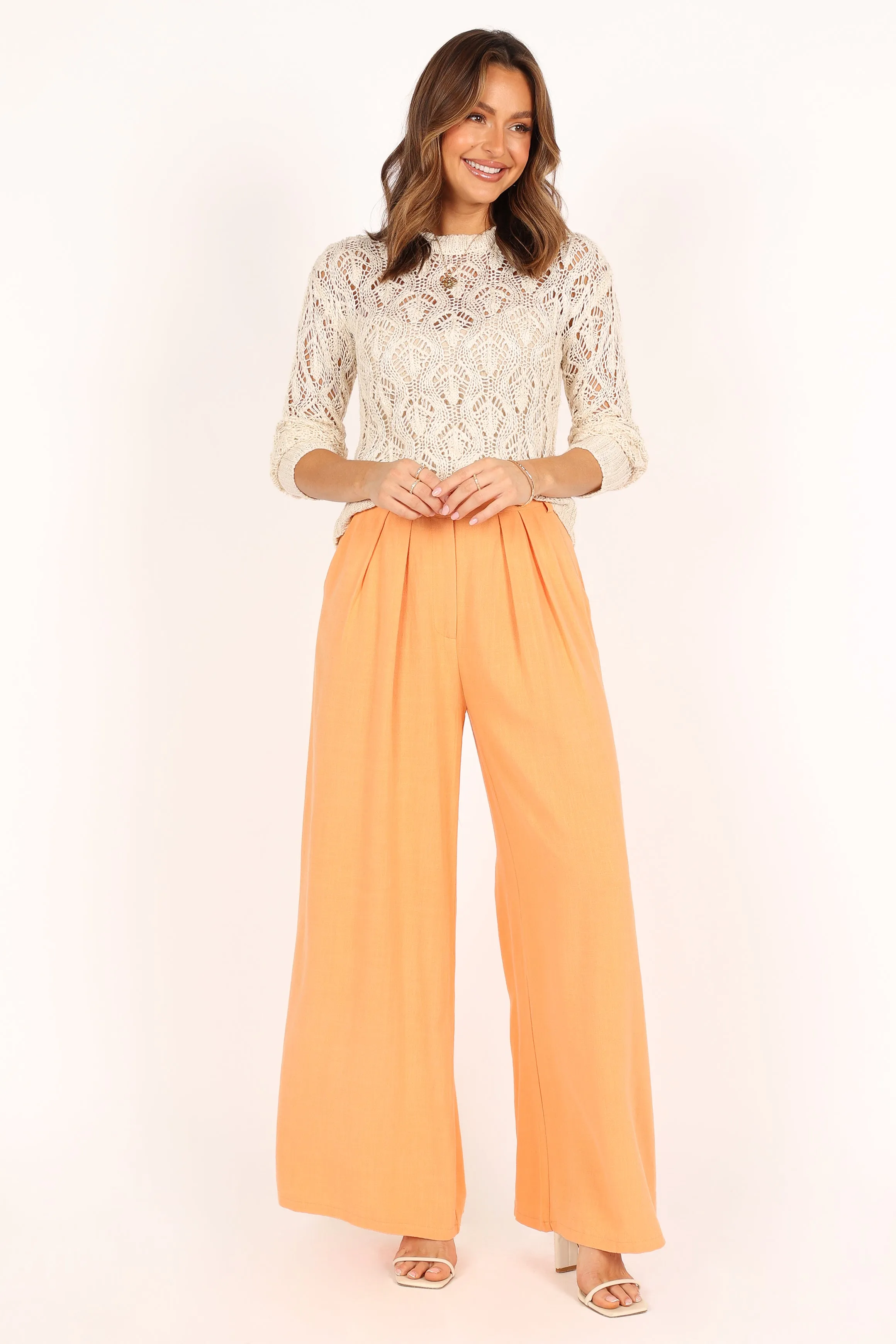 Abby Lightweight Knit Sweater - Cream
