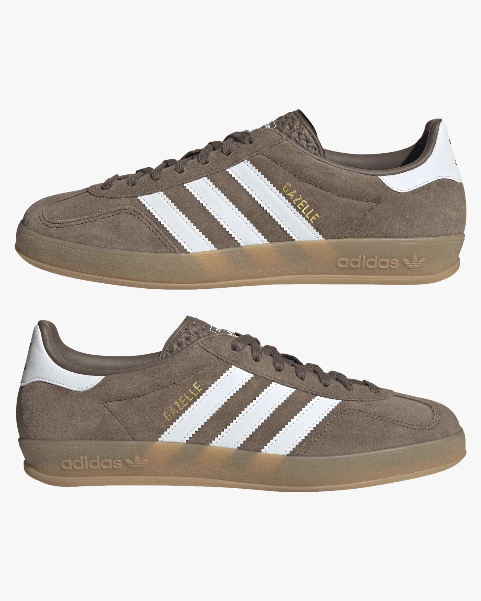 Adidas Gazelle Indoor - Earth Strata / Cloud White / Gold Metallic