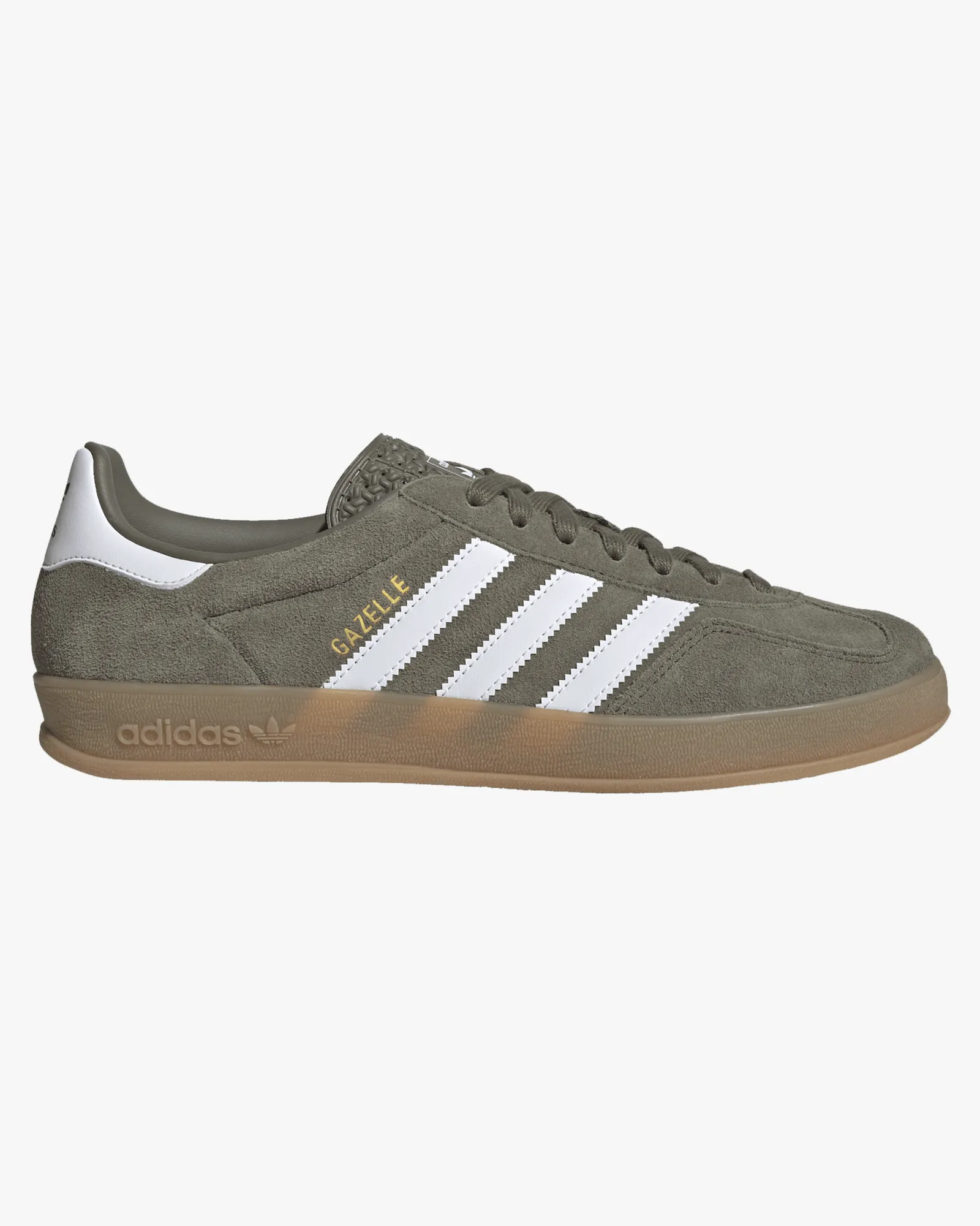 Adidas Gazelle Indoor - Olive Strata / Cloud White / Gold Metallic