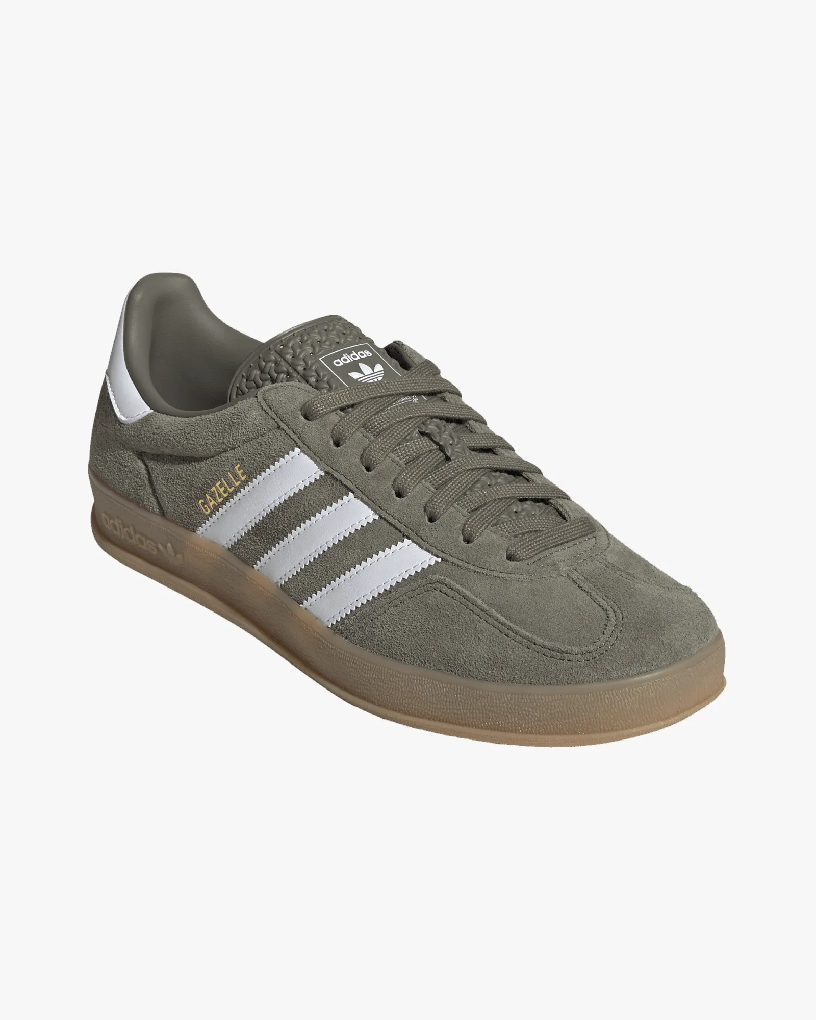 Adidas Gazelle Indoor - Olive Strata / Cloud White / Gold Metallic