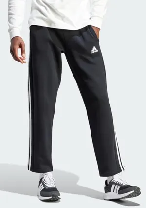 Adidas Men's 3 Stripes Essentials Fleece Open Hem Track Pants