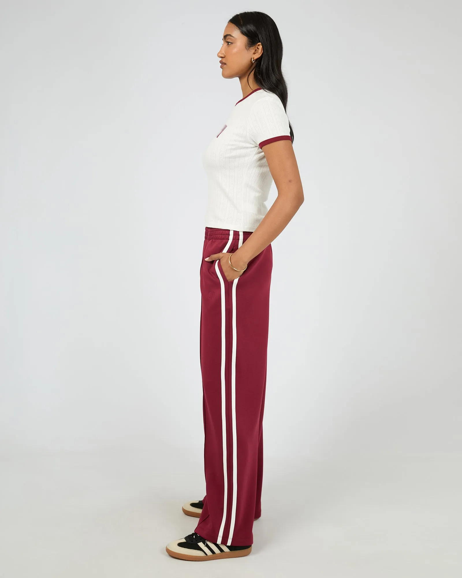 All About Eve On The Daily Track Pant Wine