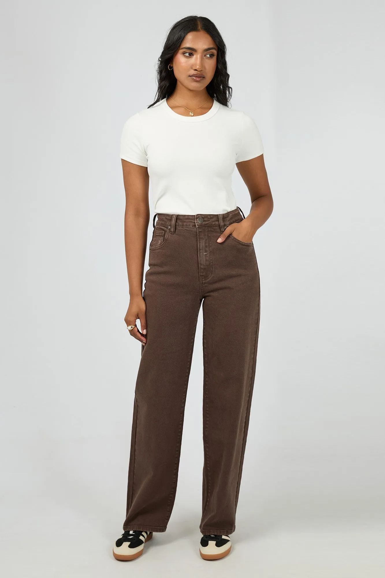 All About Eve Skye Comfort Jean Brown