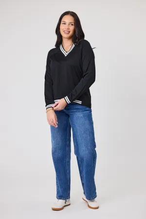 Alpine by Shine On Alberta Merino Sports Trim Top Black