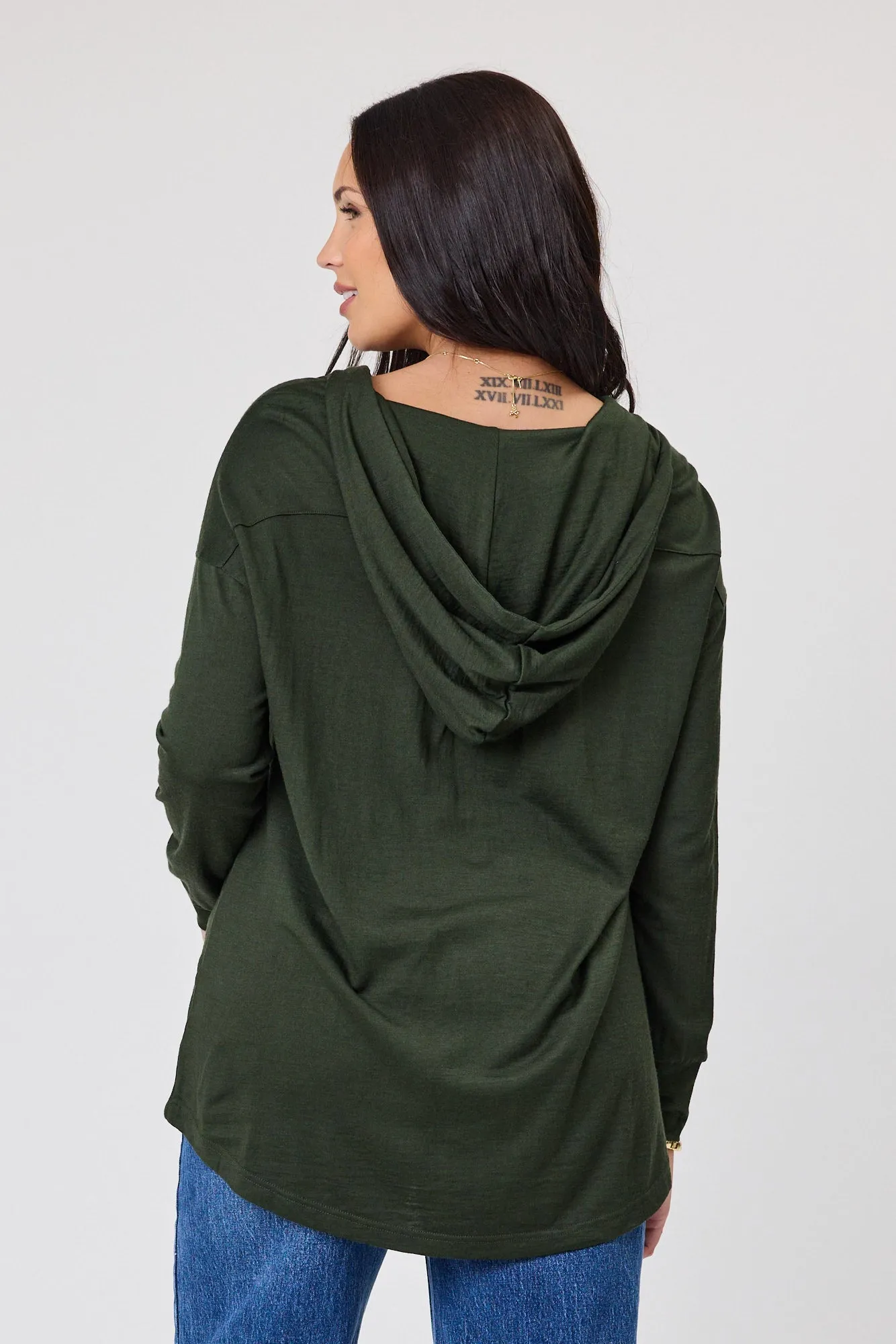 Alpine by Shine On Brooks Zip Front Hoodie Olive