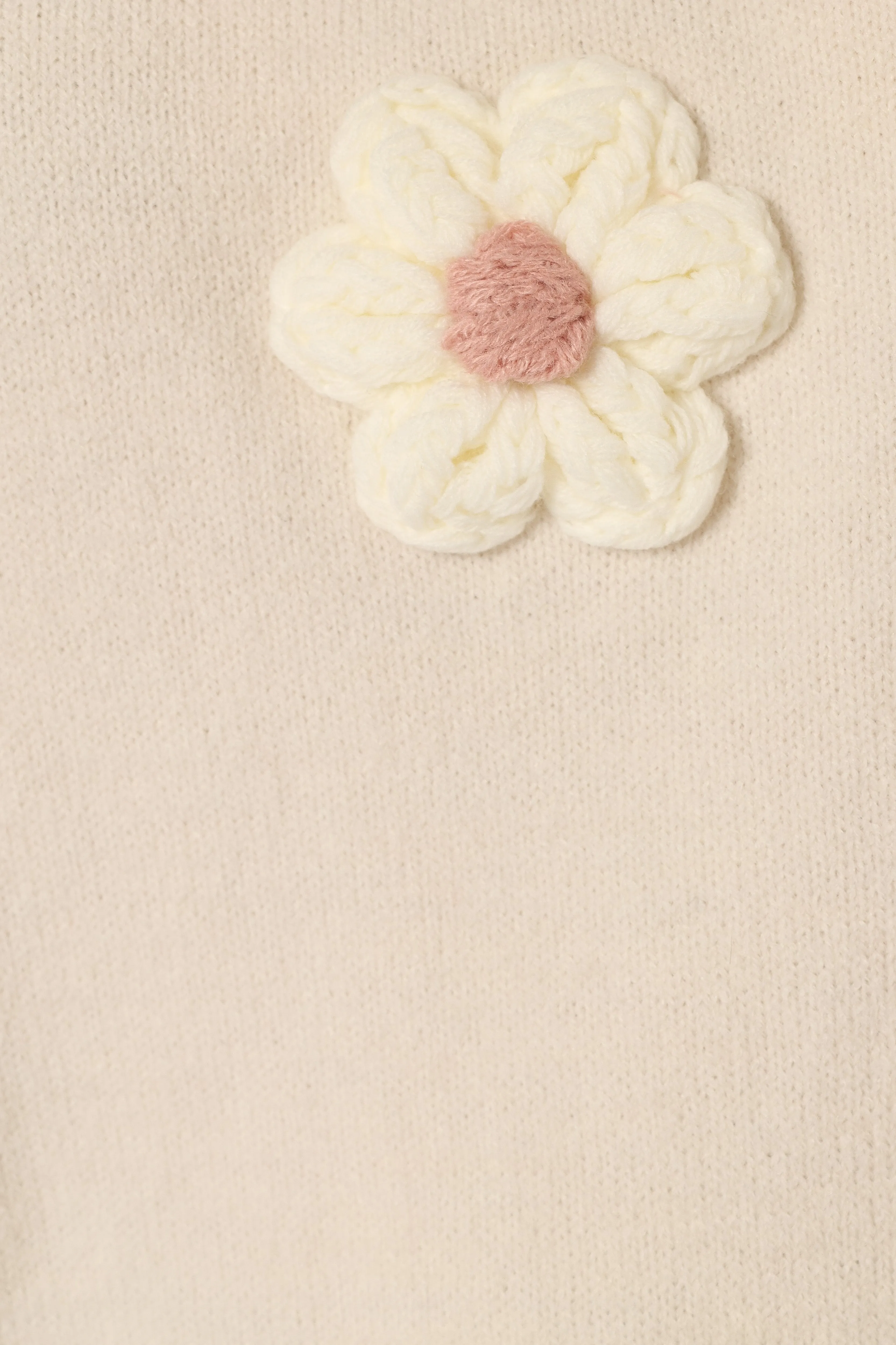 Alto Flower Knit Sweater - White
