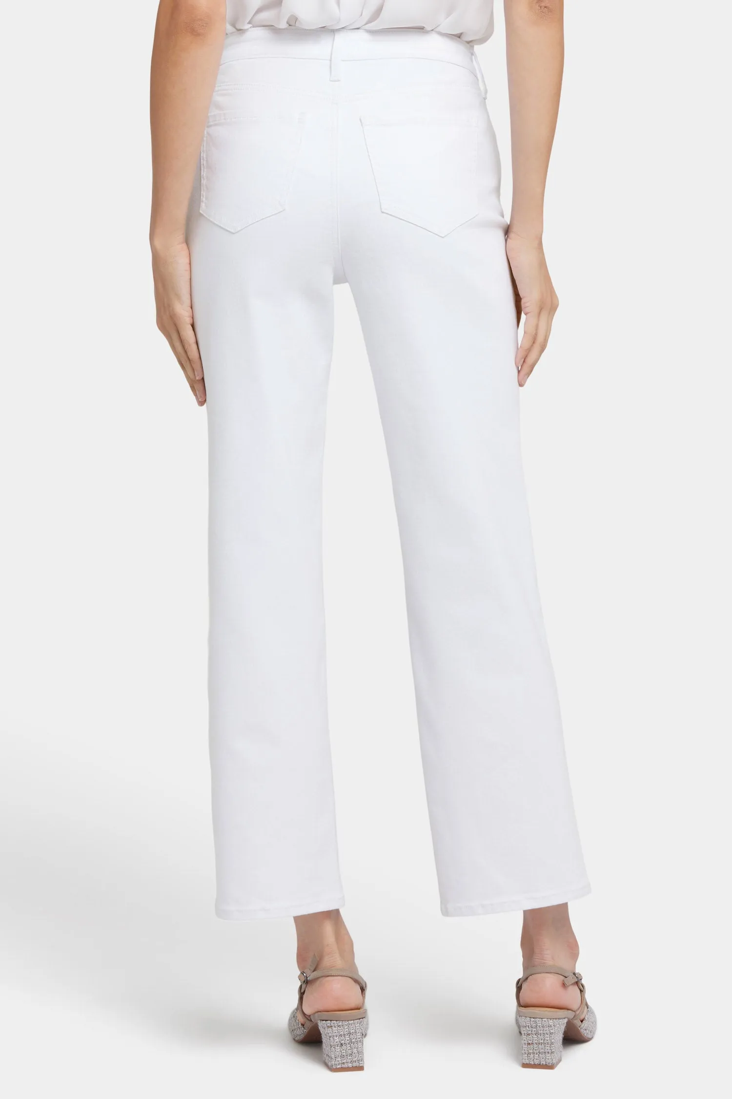 Bailey Relaxed Straight Ankle Jeans - Optic White
