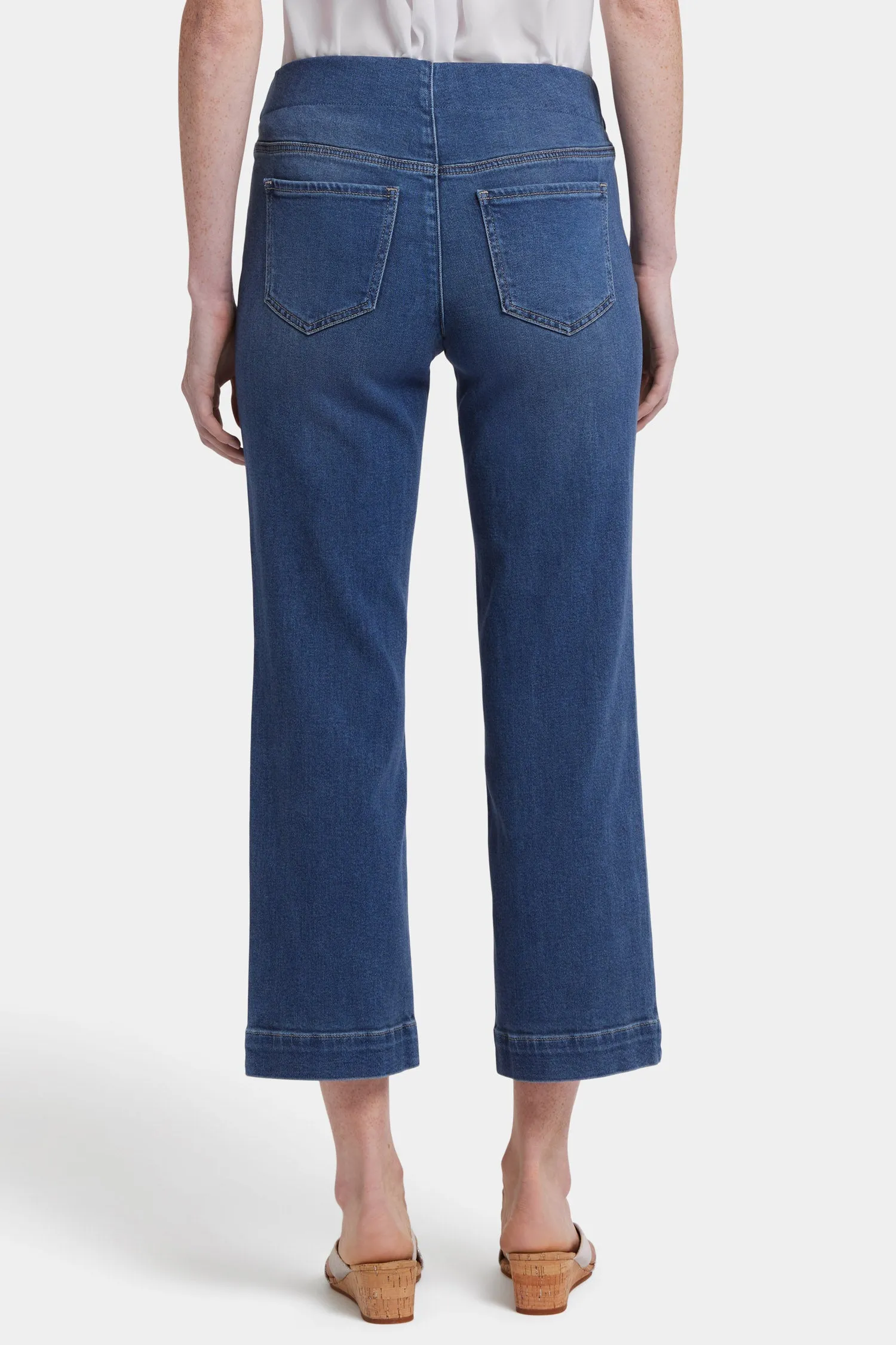 Bailey Relaxed Straight Ankle Pull-On Jeans - Valencia Surf