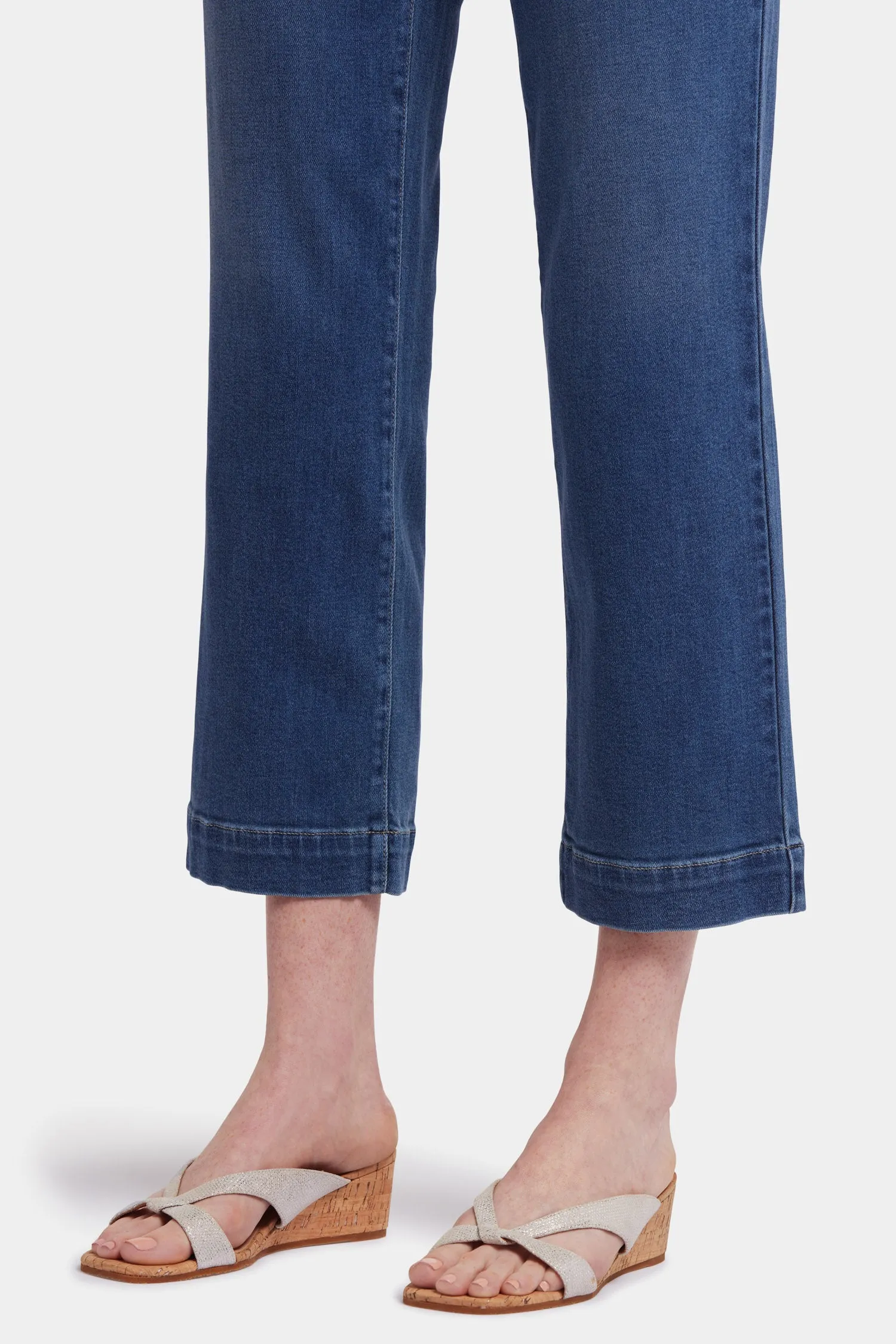 Bailey Relaxed Straight Ankle Pull-On Jeans - Valencia Surf