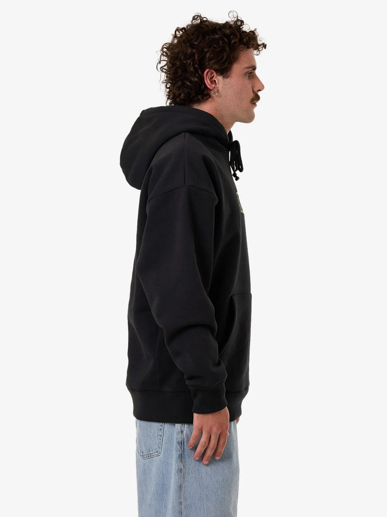 Behind It All Slouch Pull On Hood - Pirate Black