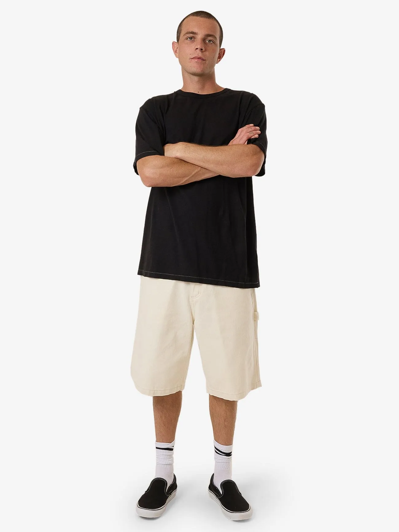 Big Slacker Denim Short - Heritage White