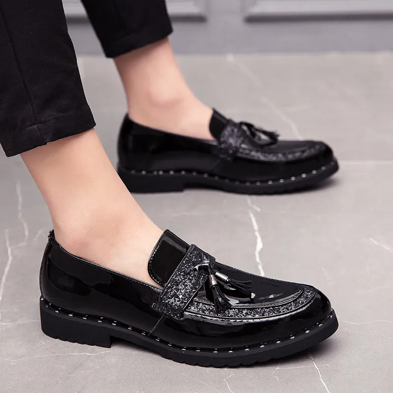 Black and Gold Shoes Mens