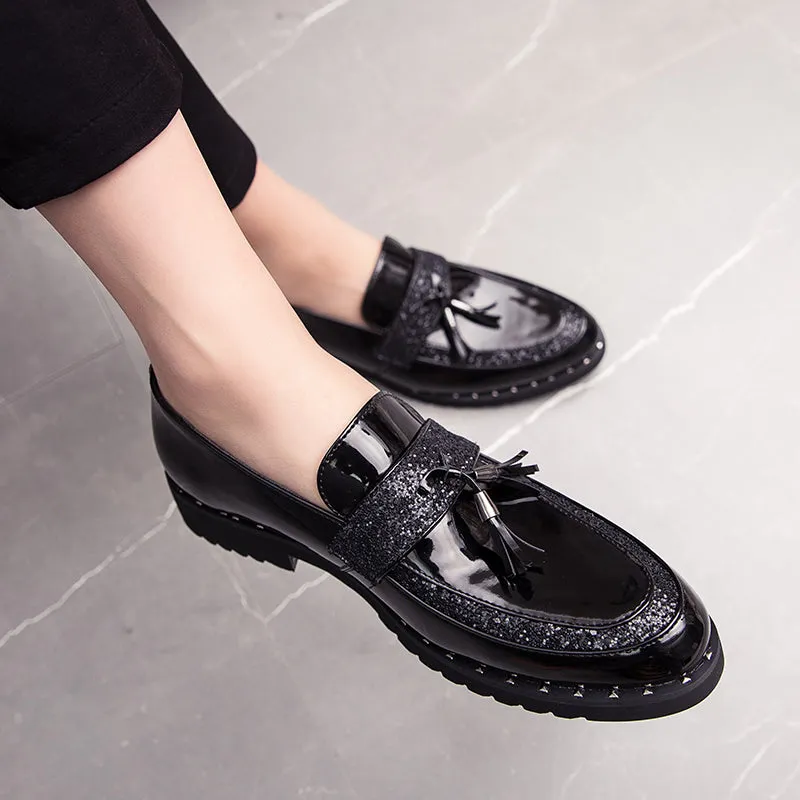 Black and Gold Shoes Mens