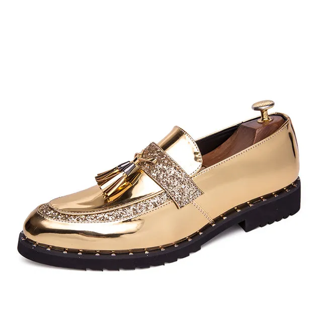 Black and Gold Shoes Mens