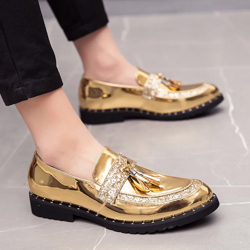 Black and Gold Shoes Mens