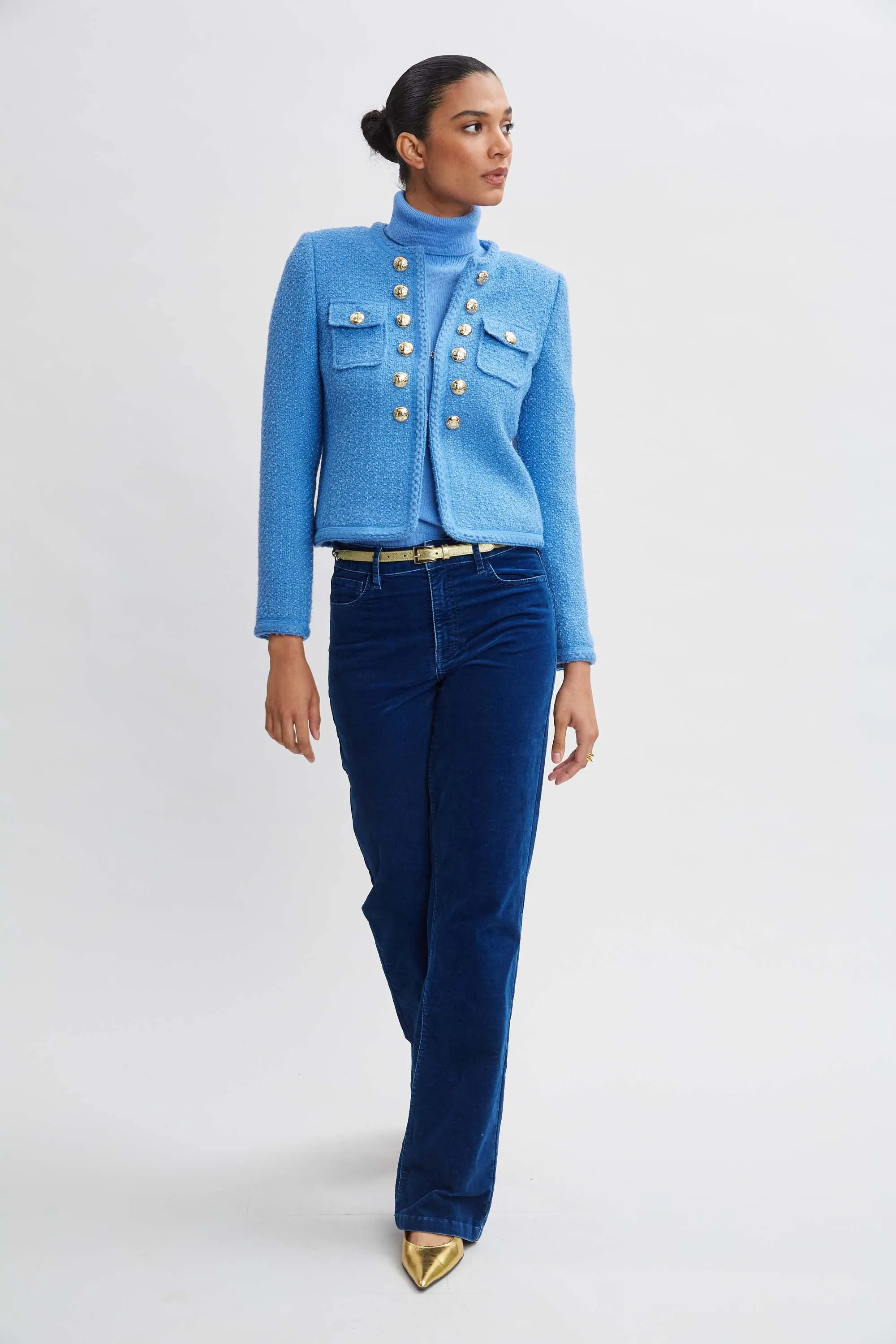Boucle Button Jacket
