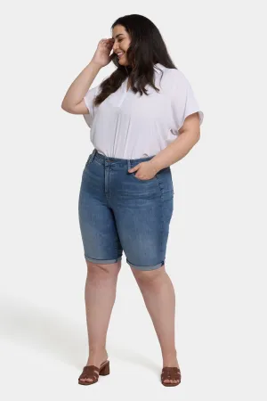 Briella 11 Inch Denim Shorts In Plus Size - Barcelona Breeze