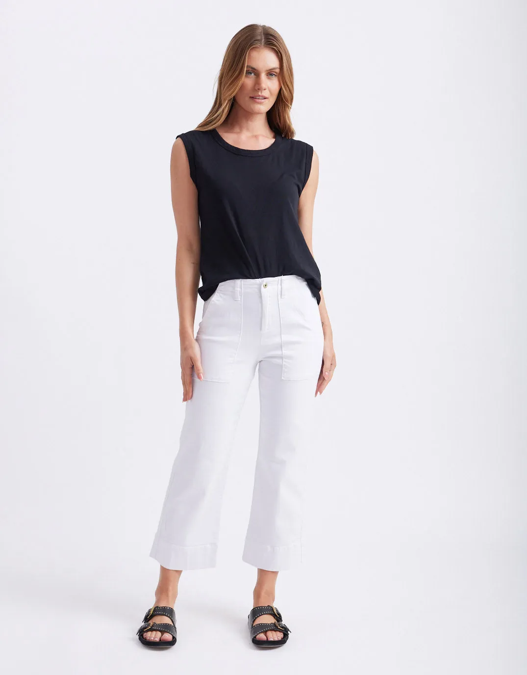 Celeste Wide Leg Jeans - Snow White