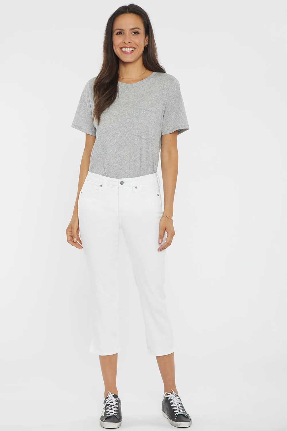 Chloe Capri Jeans In Petite - Optic White