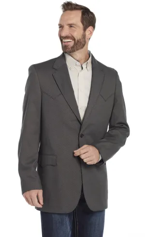 Circle S Mens Plano Sport Coat Coal Polyester Blazer