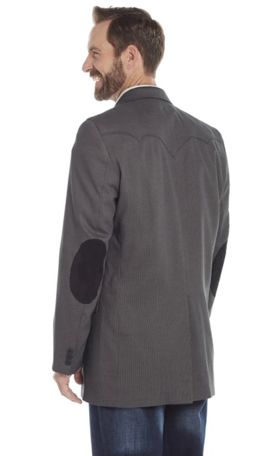 Circle S Mens Plano Sport Coat Coal Polyester Blazer