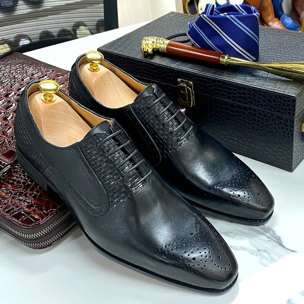 Clark Dress Shoes Lace-Up Formal Men Shoes Black Green