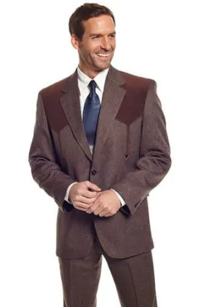 Cripple Creek Mens Boise Heather Chestnut 100% Polyester Sport Coat