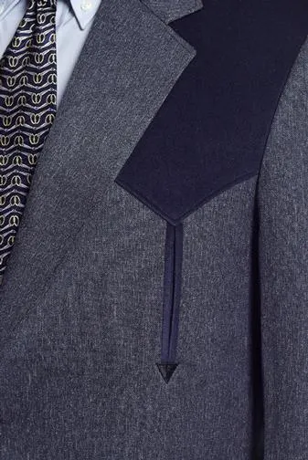 Cripple Creek Mens Boise Heather Navy 100% Polyester Sport Coat