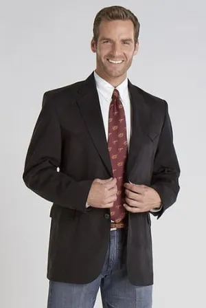 Cripple Creek Mens Houston Microsuede Black 100% Polyester Sport Coat