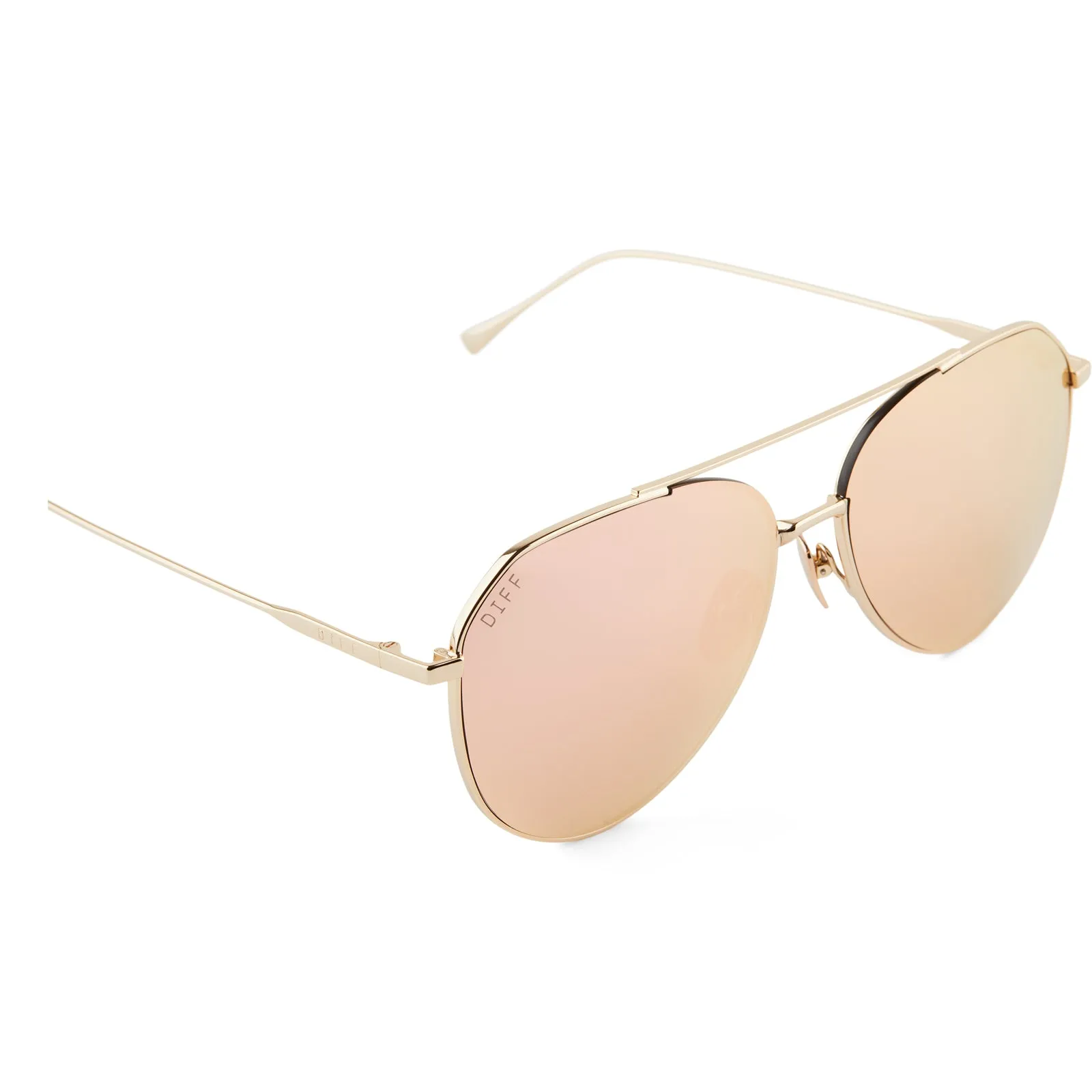 DASH - GOLD   PEACH MIRROR SUNGLASSES