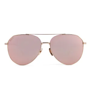 DASH - GOLD   PEACH MIRROR SUNGLASSES