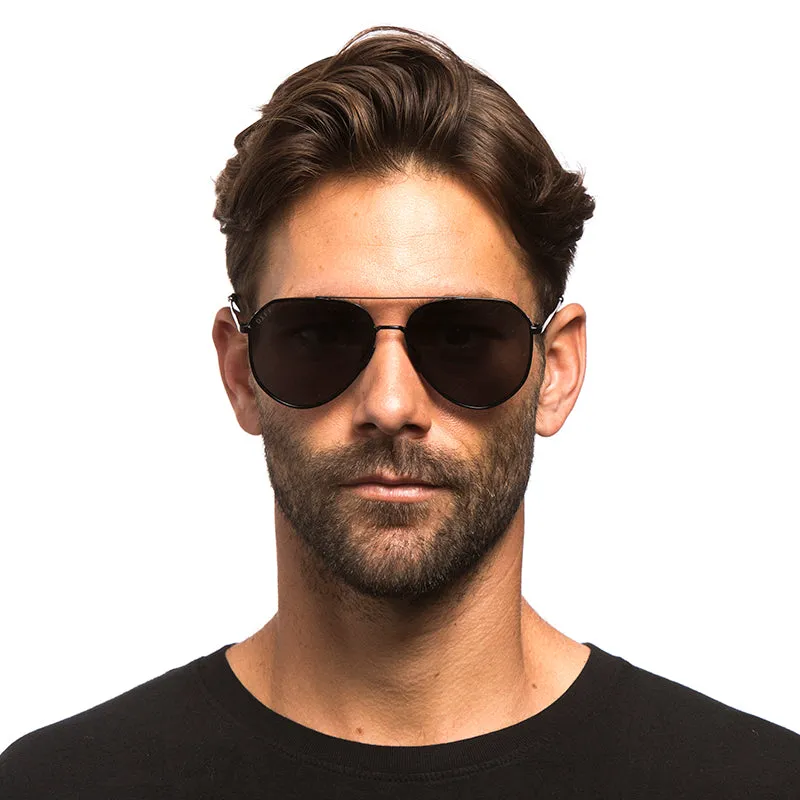 DASH - MATTE BLACK   SOLID GREY   POLARIZED MENS SUNGLASSES