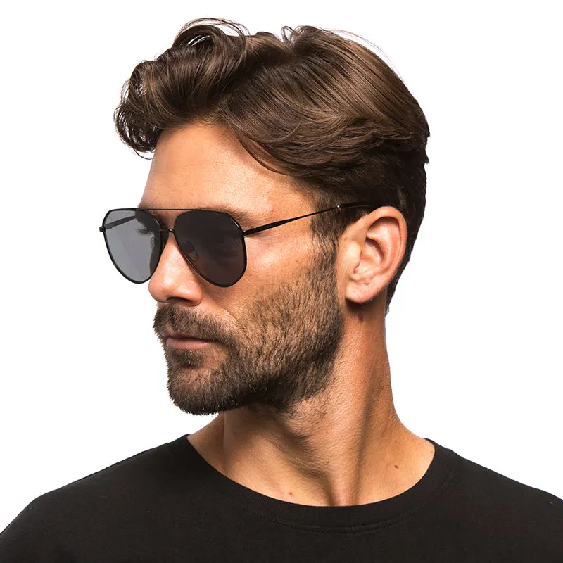 DASH - MATTE BLACK   SOLID GREY   POLARIZED MENS SUNGLASSES