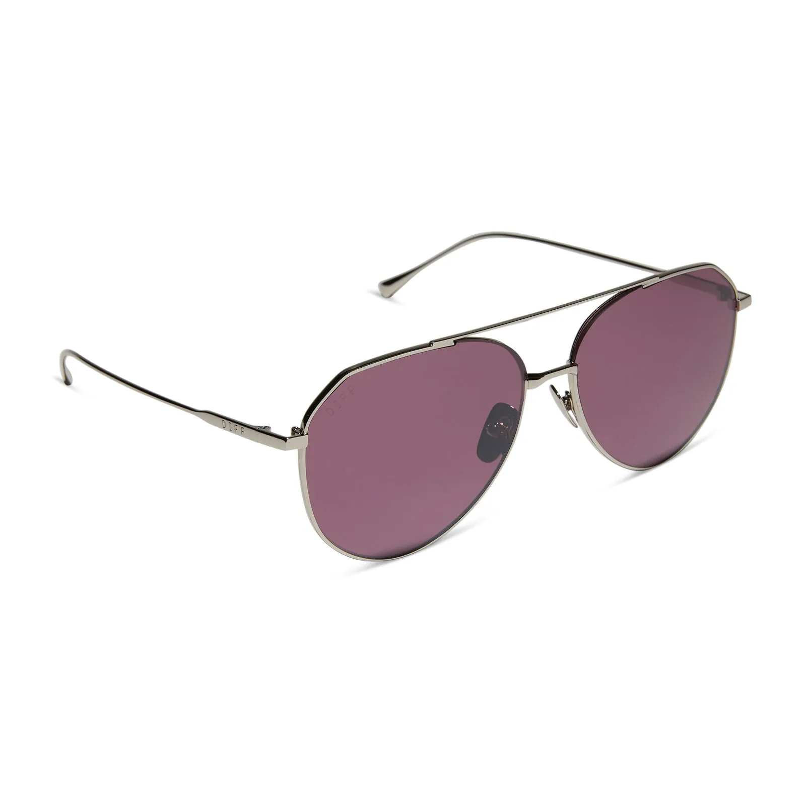 DASH - SILVER   AUBERGINE W SILVER FLASH   POLARIZED SUNGLASSES