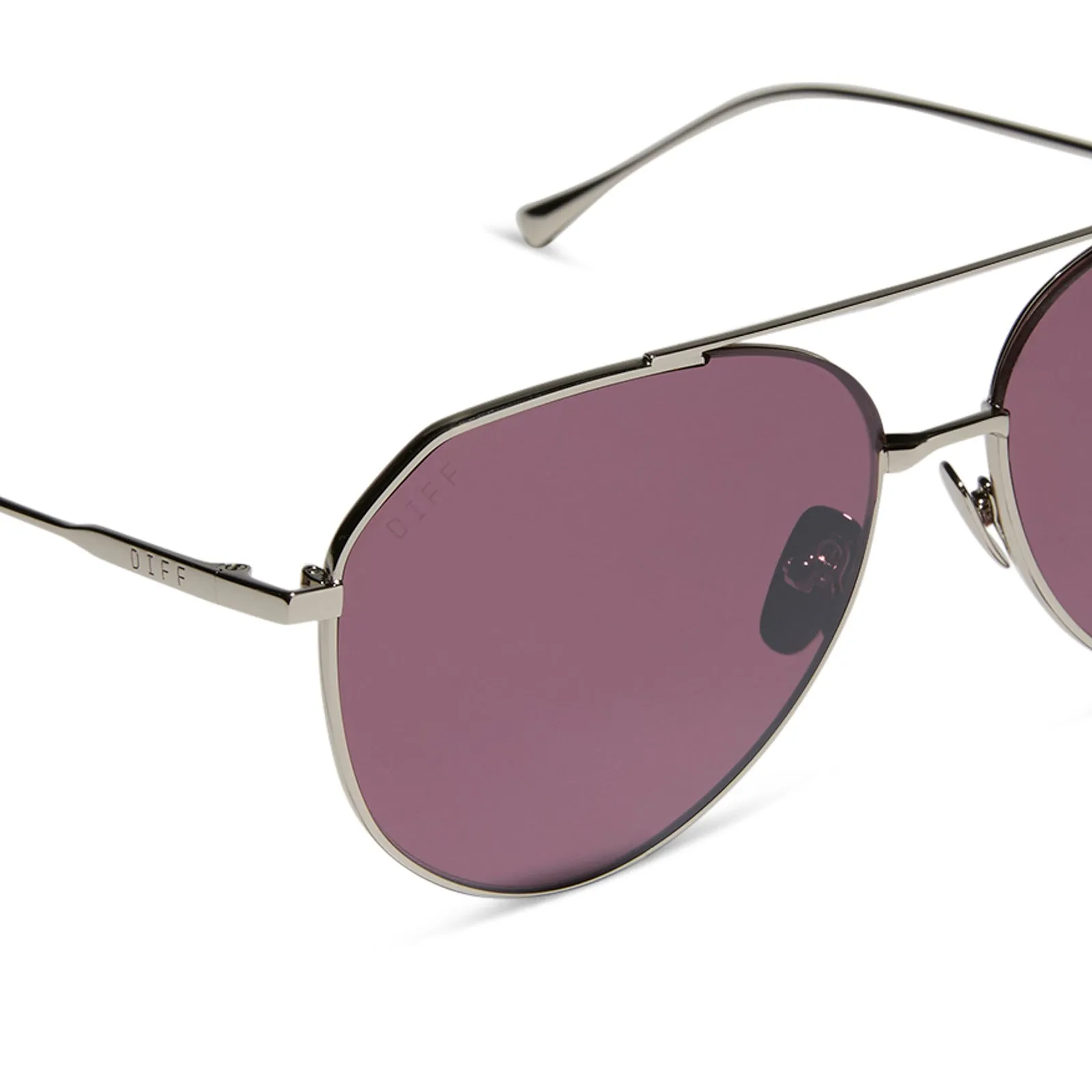 DASH - SILVER   AUBERGINE W SILVER FLASH   POLARIZED SUNGLASSES