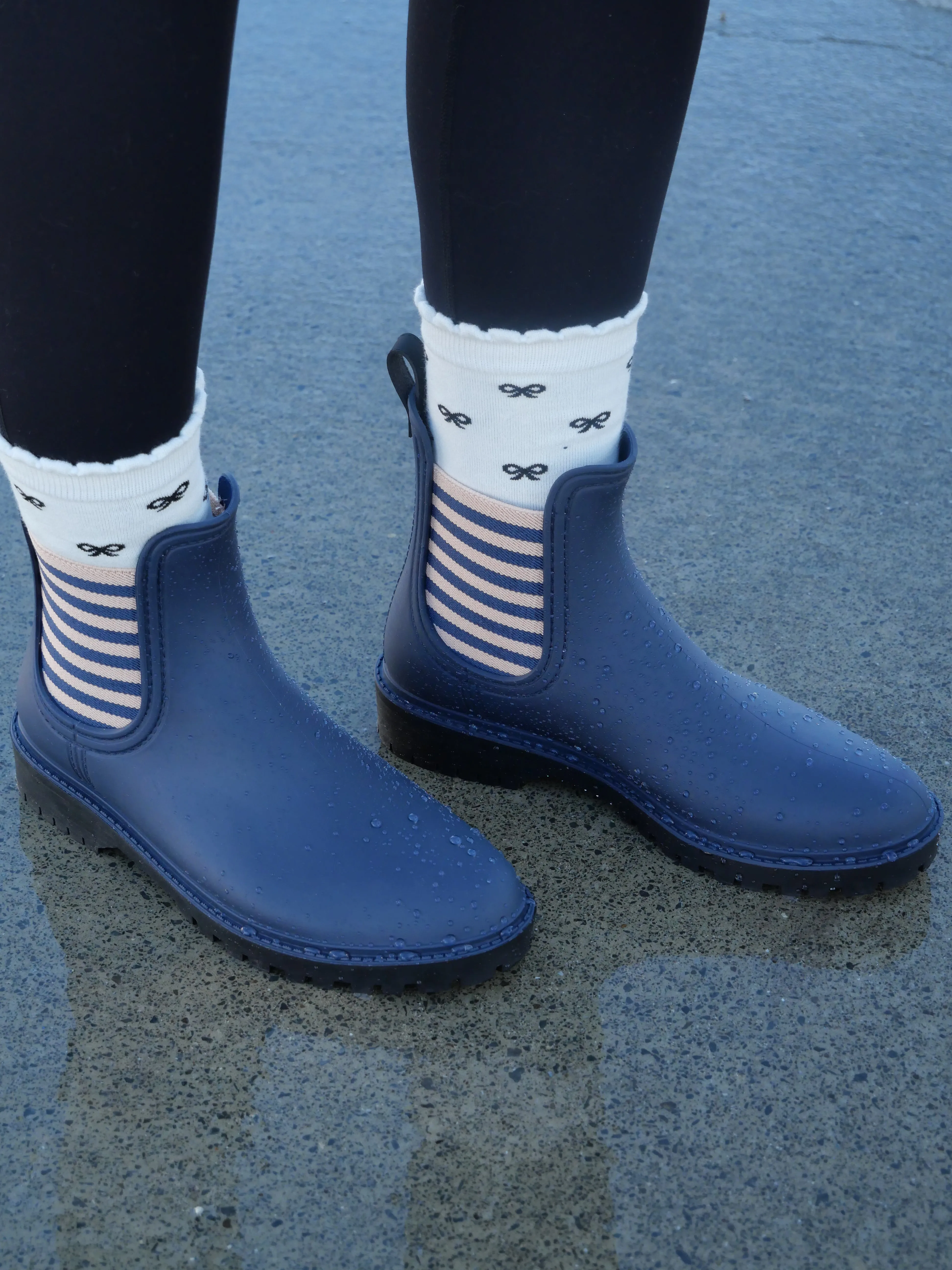 Diana Ferrari Laurina Gumboot Navy Stripe