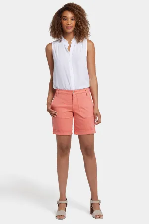 Diana Relaxed Denim Shorts - Coral Haze