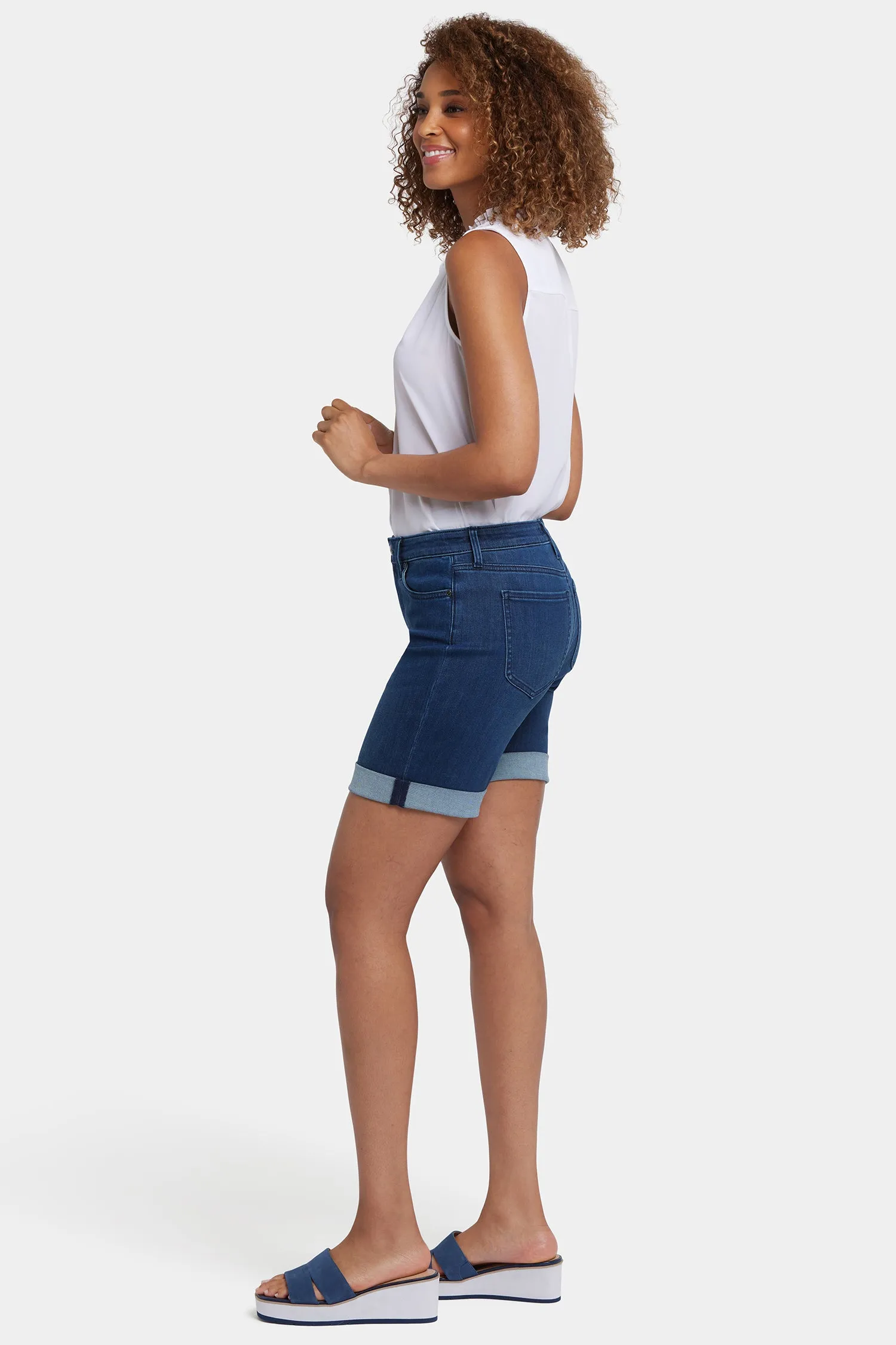 Diana Relaxed Denim Shorts - Ibiza Blues