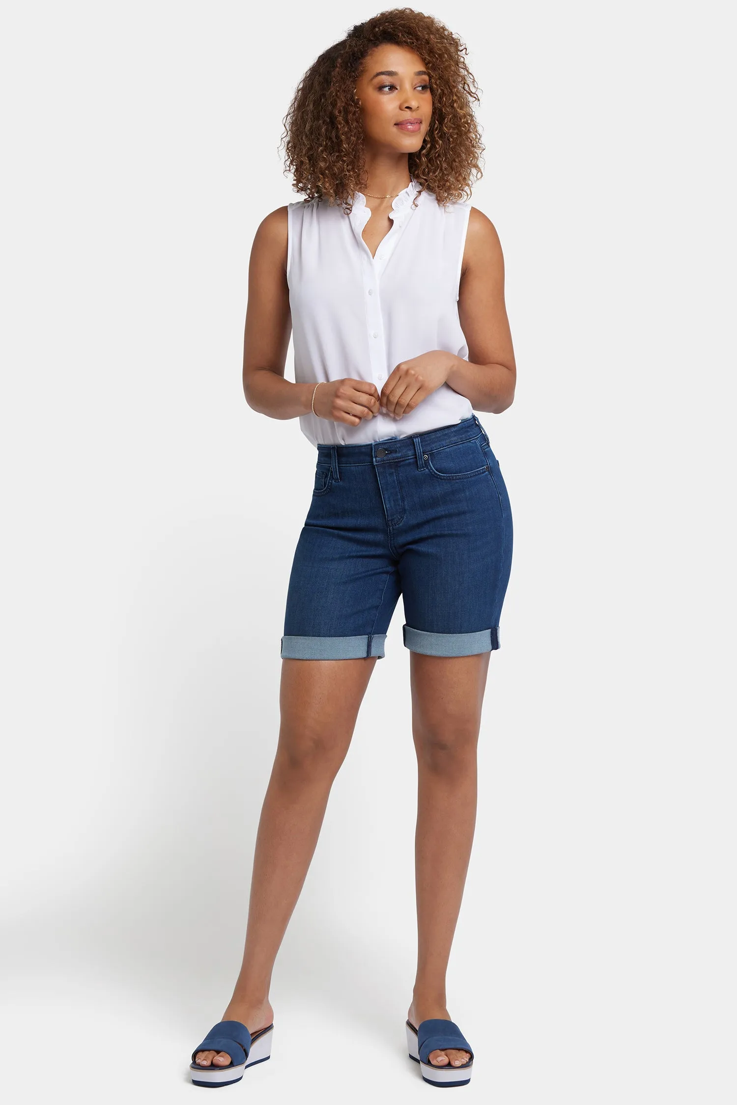 Diana Relaxed Denim Shorts - Ibiza Blues