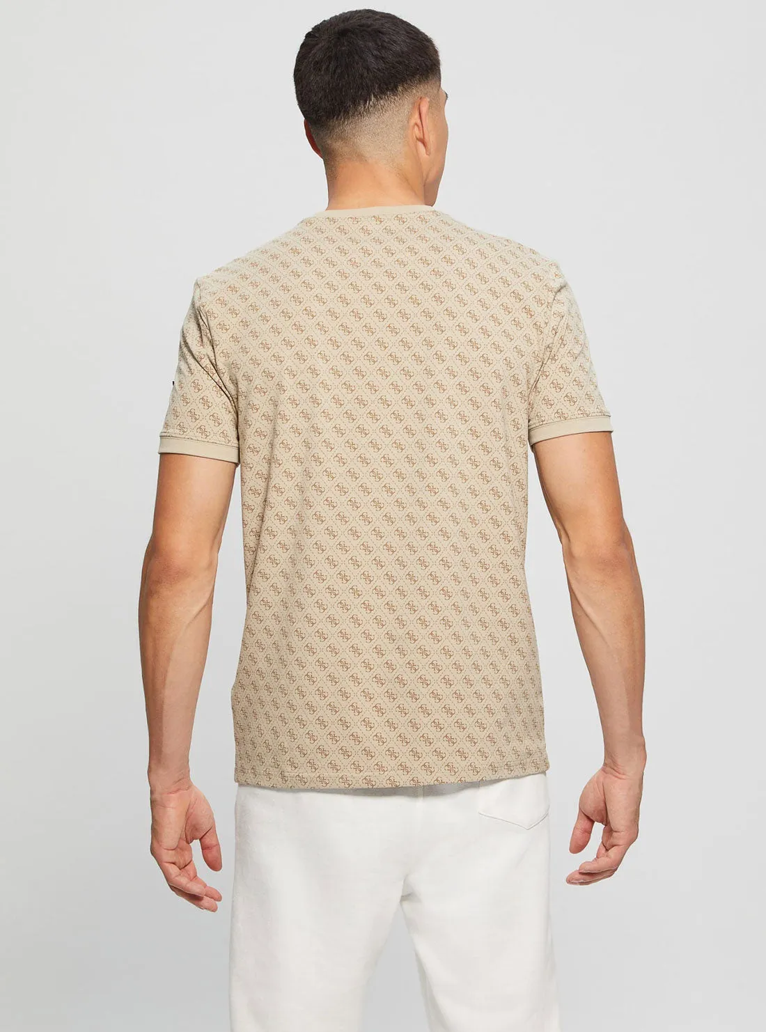 Eco Beige Logo Jamey Active T-Shirt