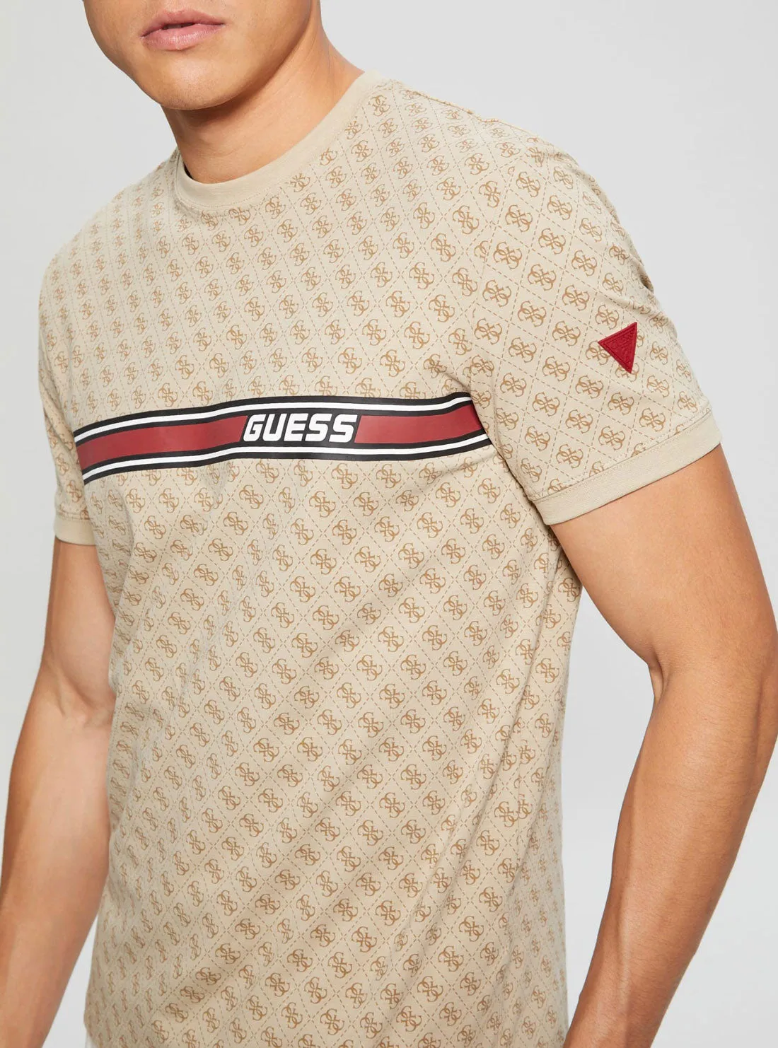 Eco Beige Logo Jamey Active T-Shirt