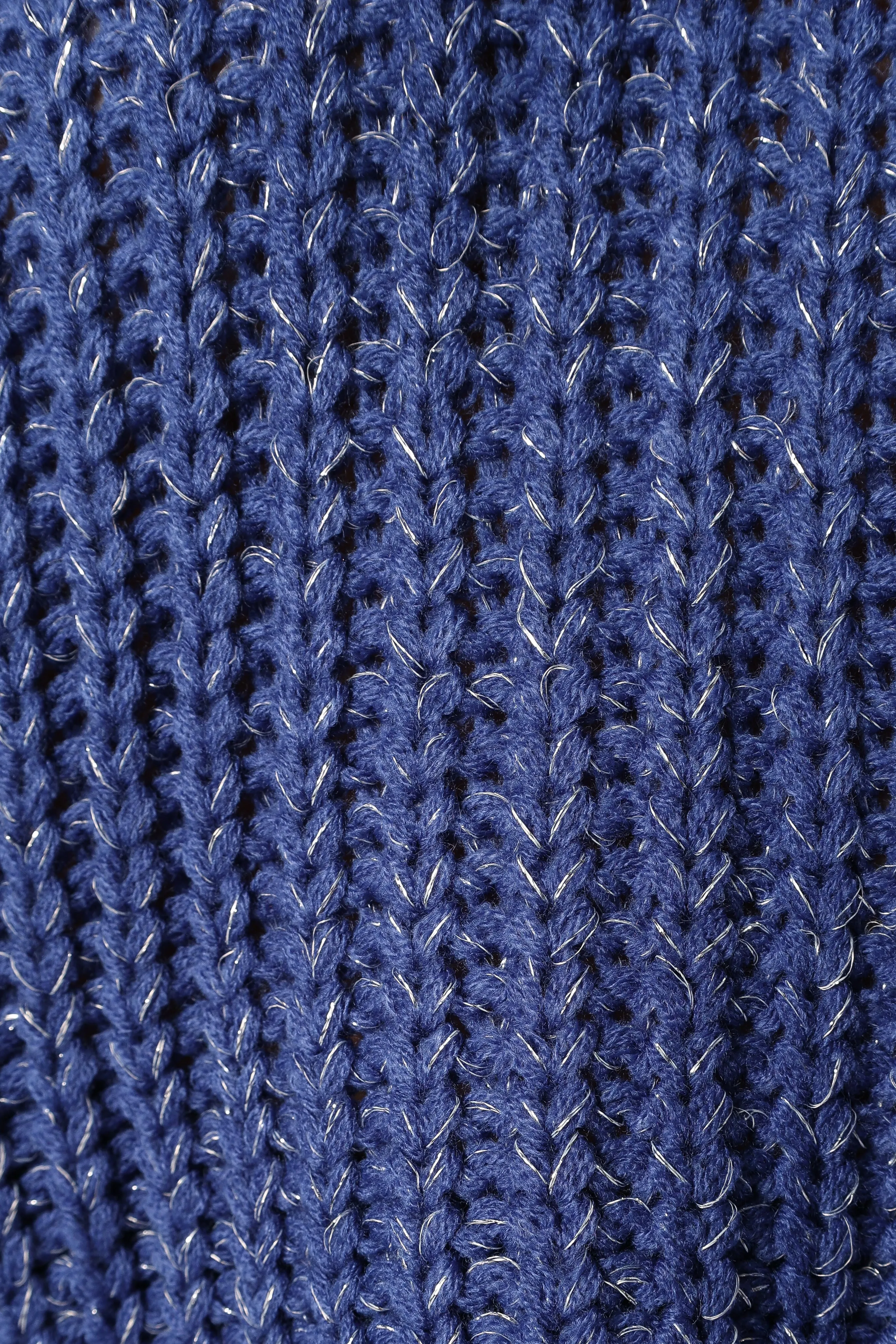 Eleanor Lurex Shine Knit Sweater - Blue
