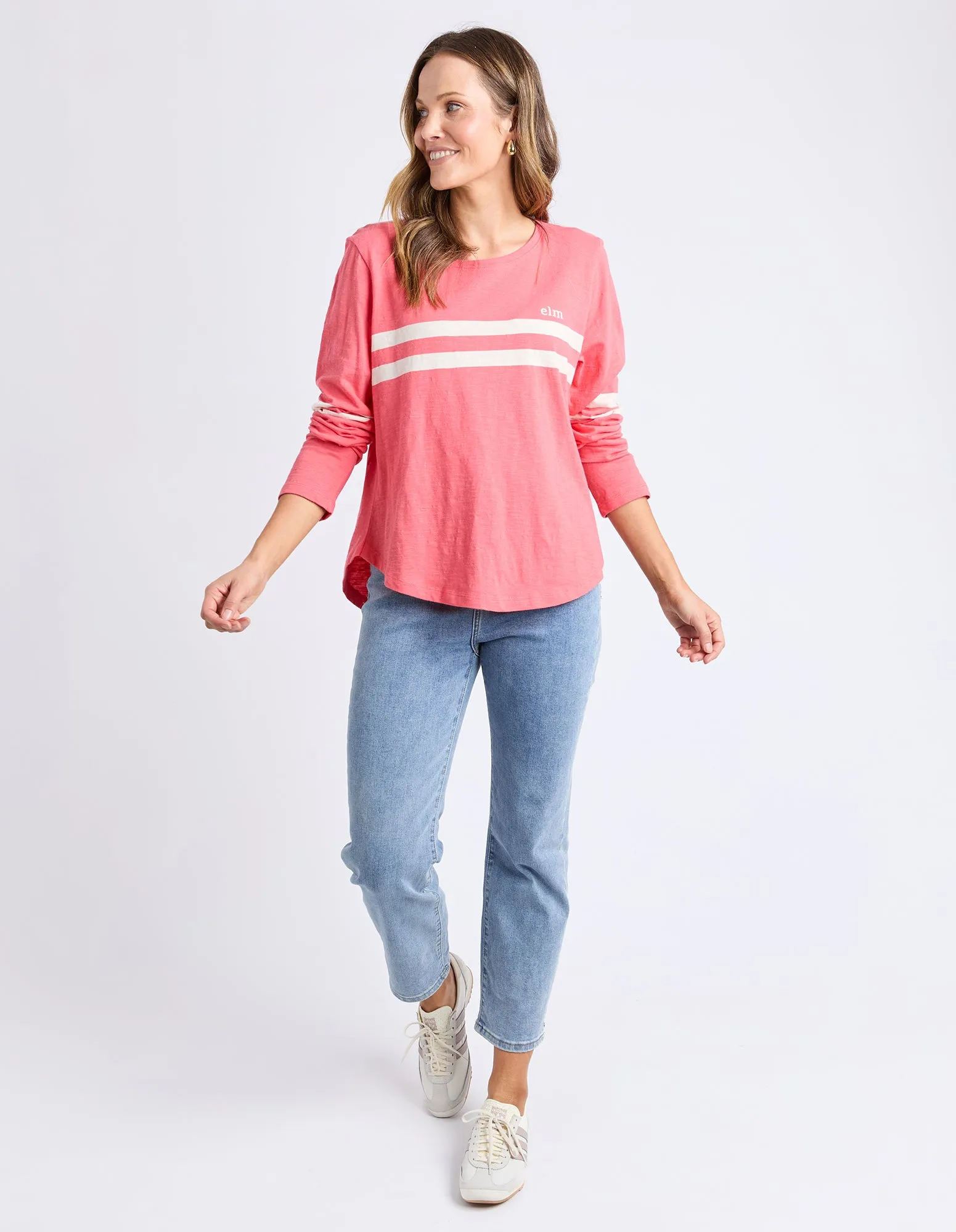Elm Adora Long Sleeve Tee Cosy Coral
