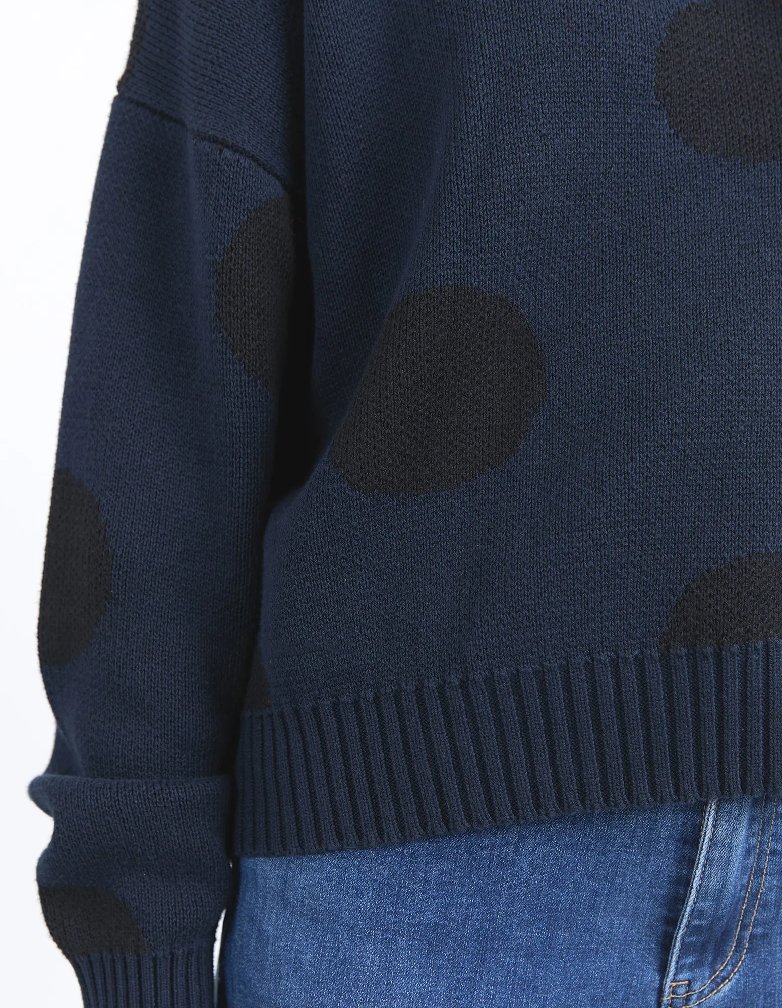 Elm Aggie Spot Knit Navy Spot