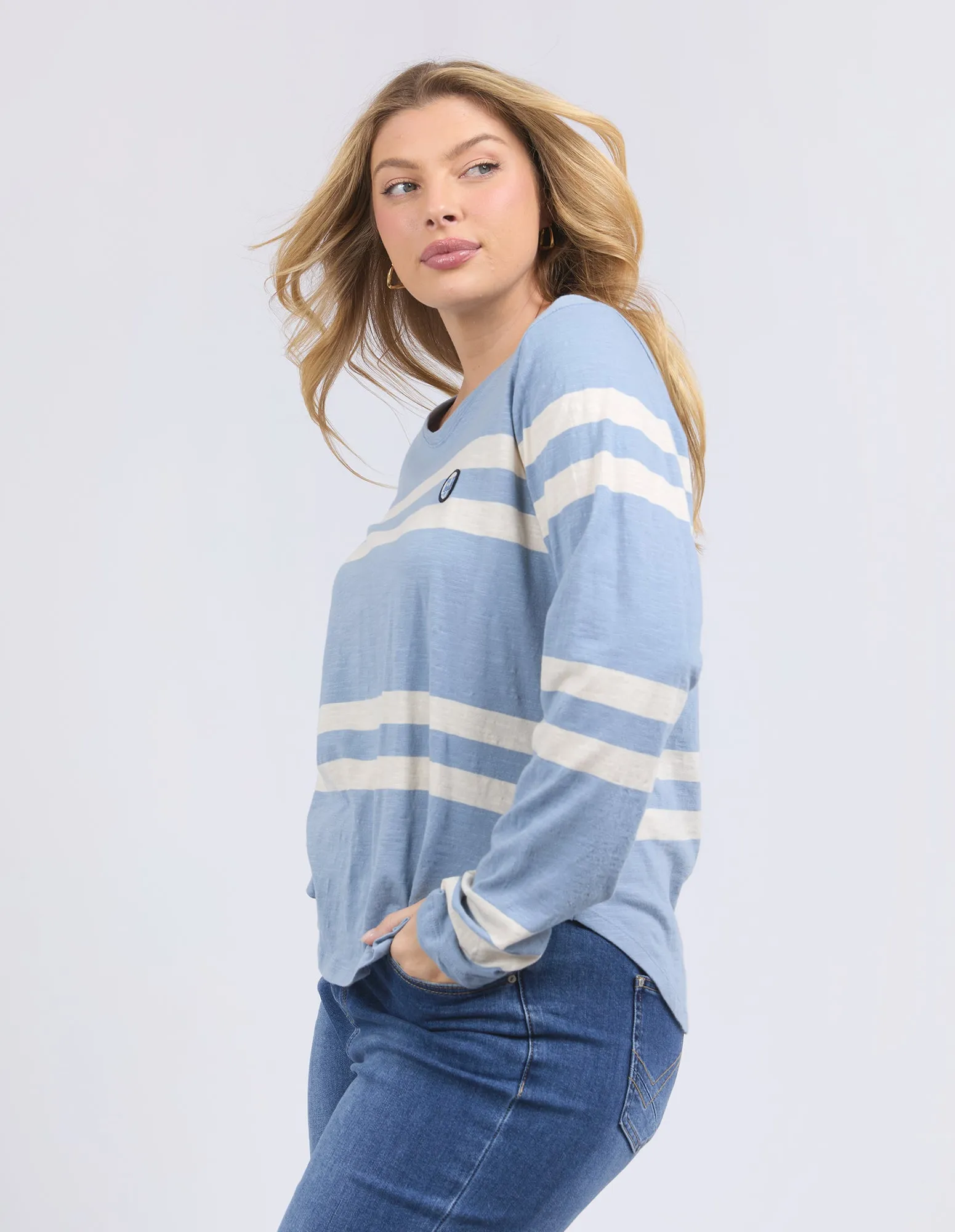 Elm Allegra L/S Tee Steel