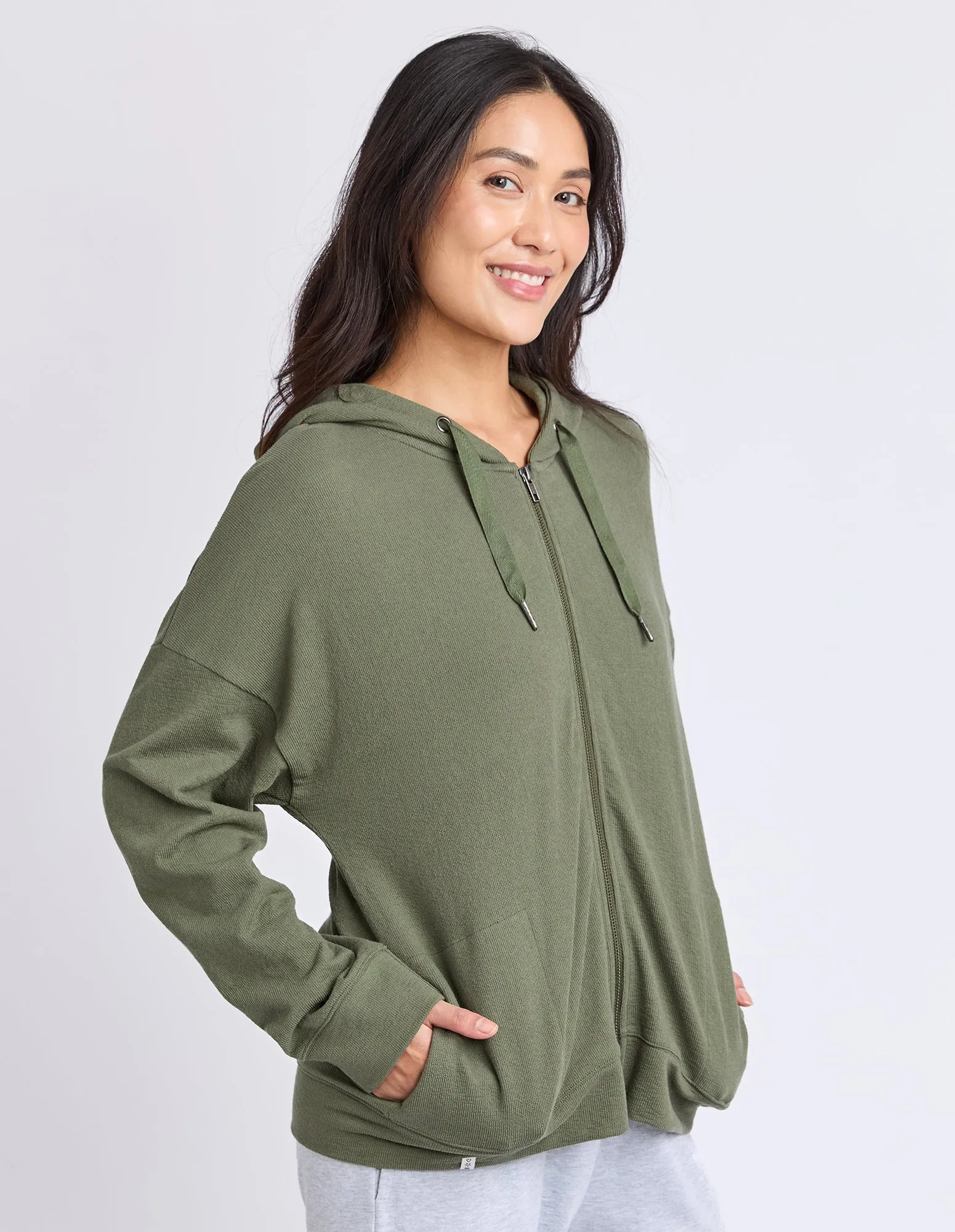 Elm Beachy L/S Zip Hoodie Four Leaf Clover