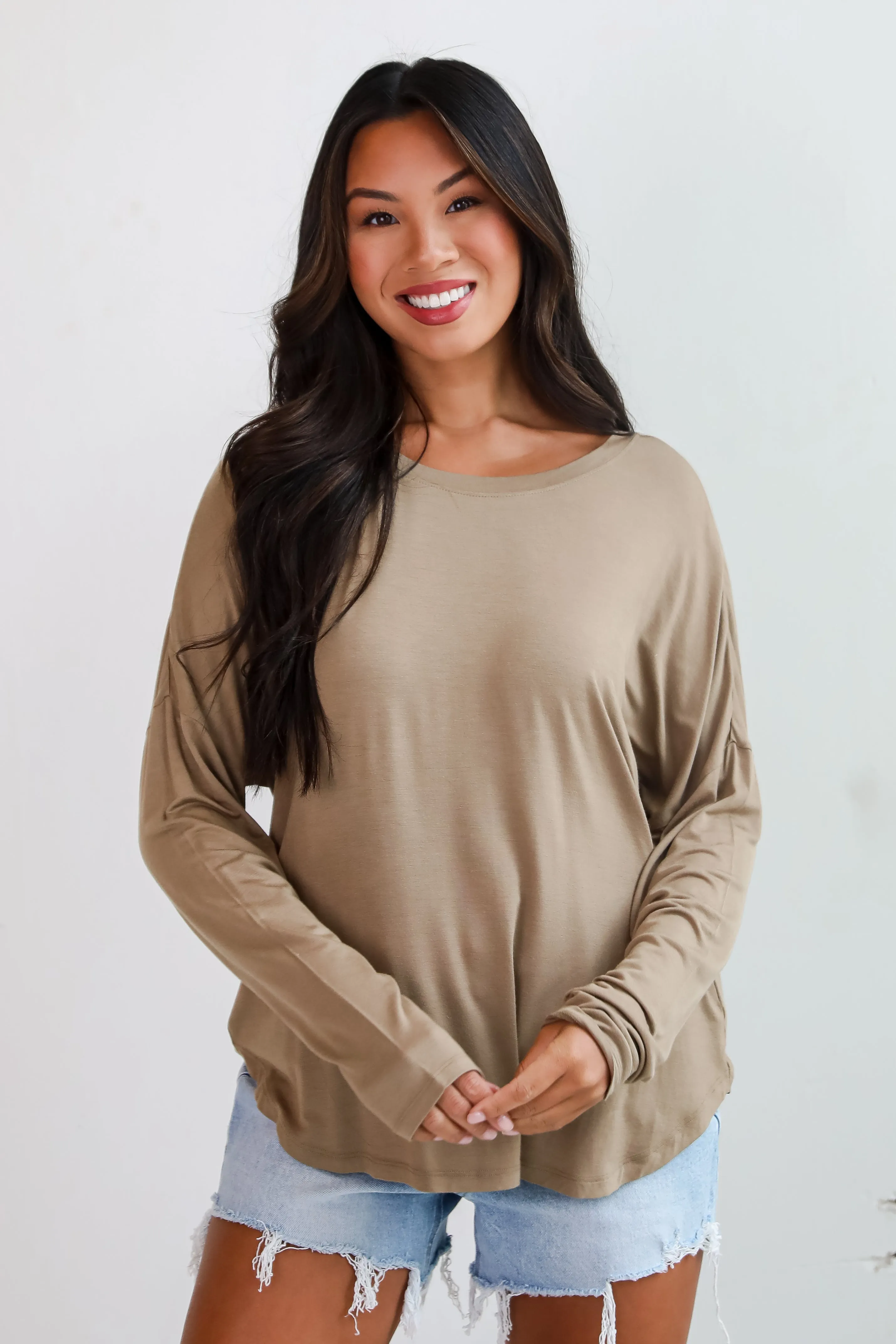FINAL SALE - Callie Everyday Long Sleeve Tee - DU DEAL