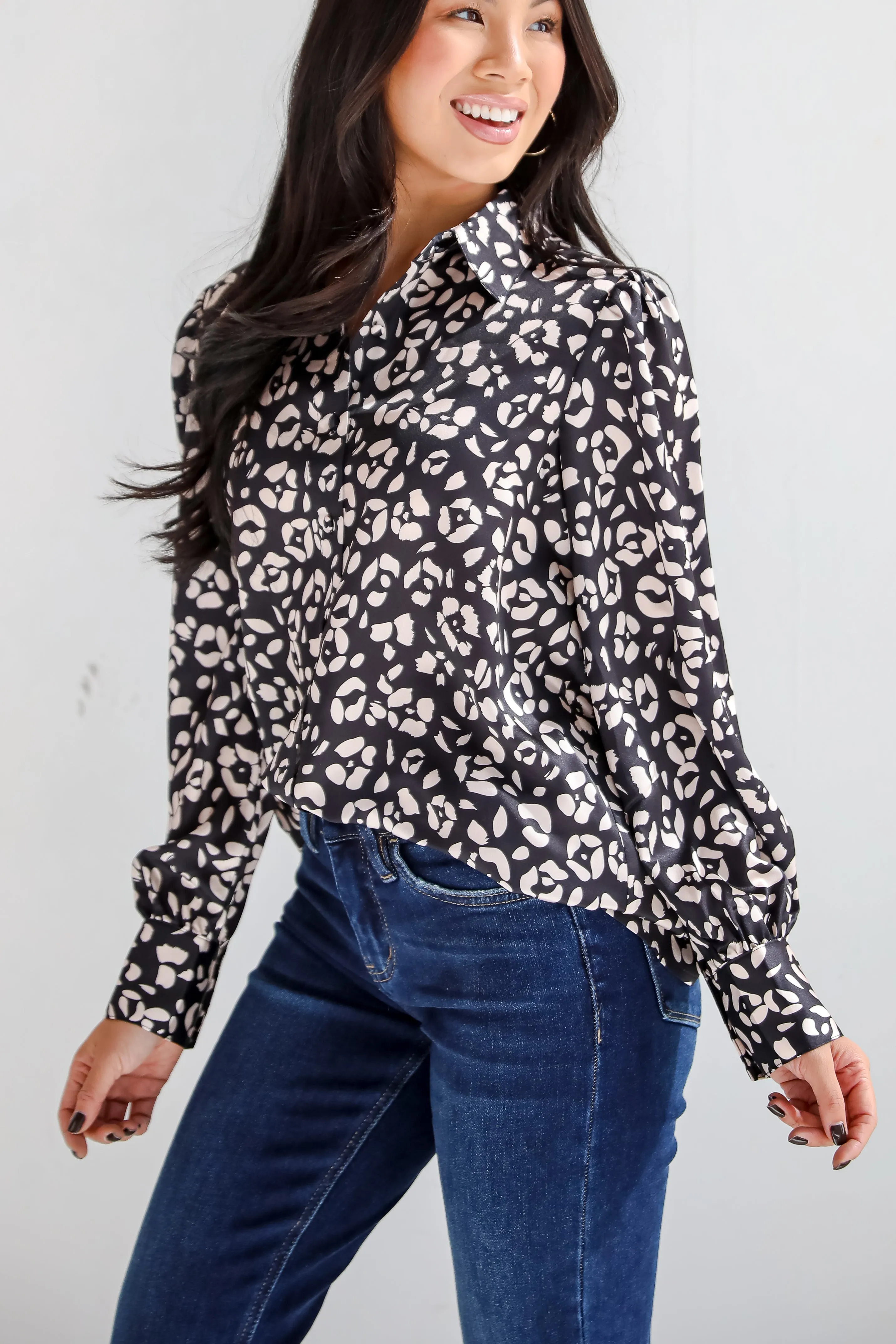 FINAL SALE - Luxe Favorite Black Button-Up Blouse