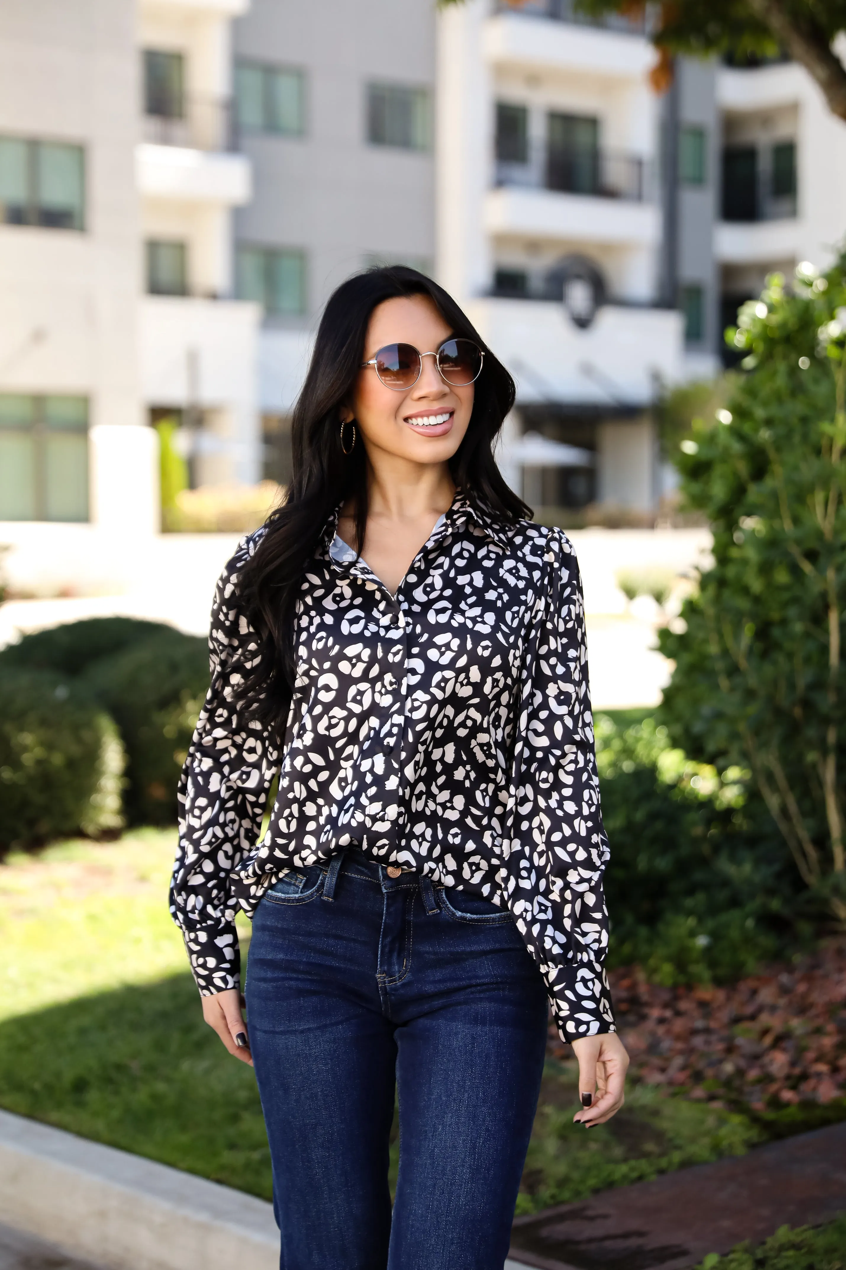 FINAL SALE - Luxe Favorite Black Button-Up Blouse