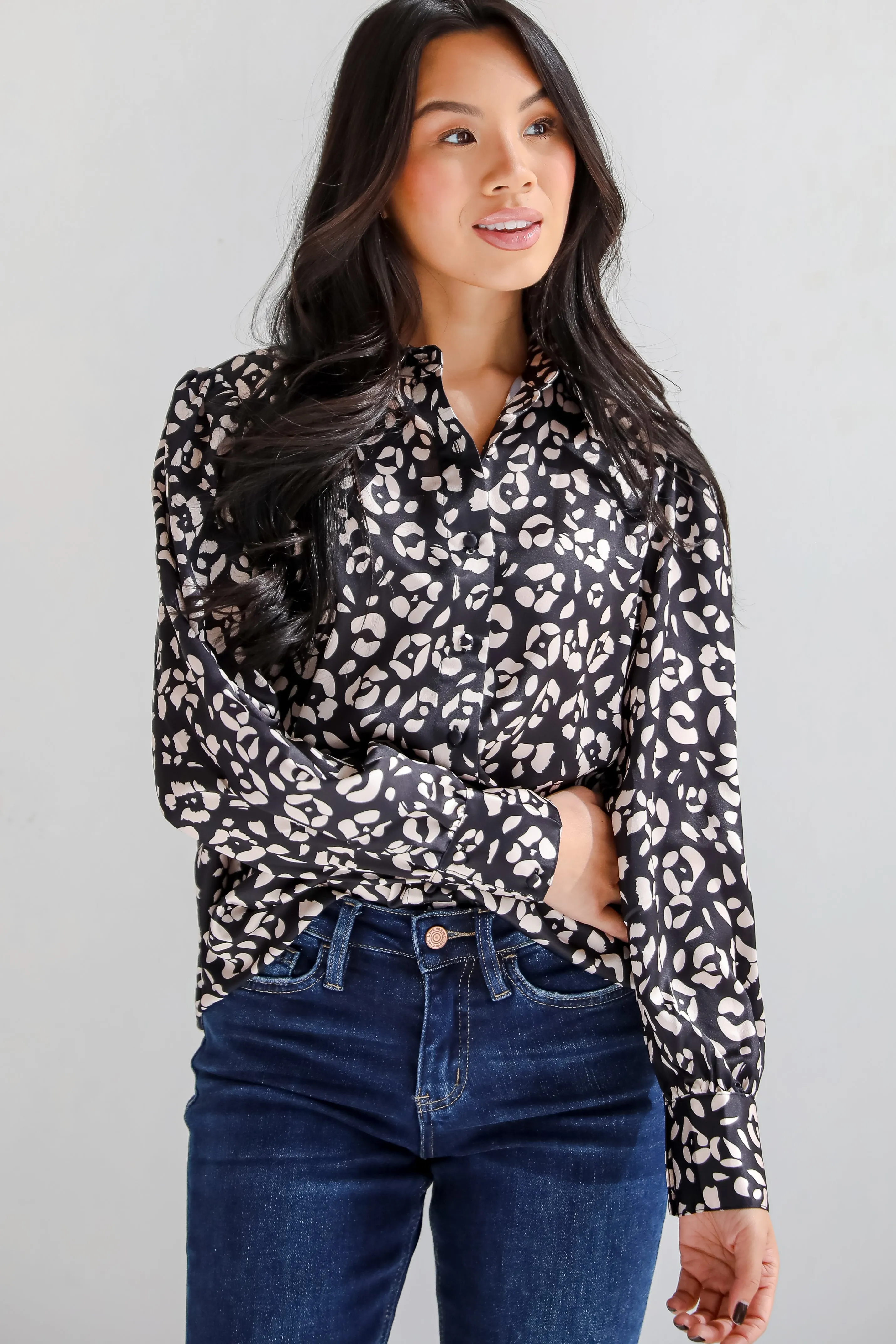 FINAL SALE - Luxe Favorite Black Button-Up Blouse